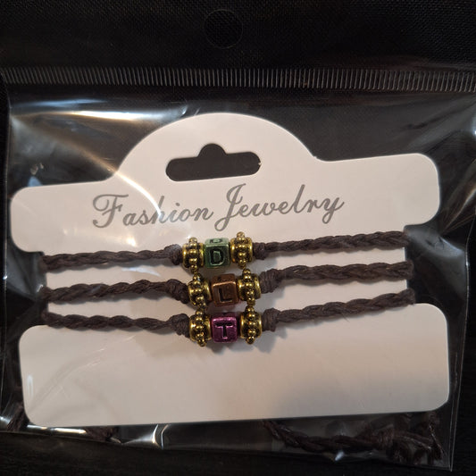 Initial Love Lucky Bracelet (D & L & T)