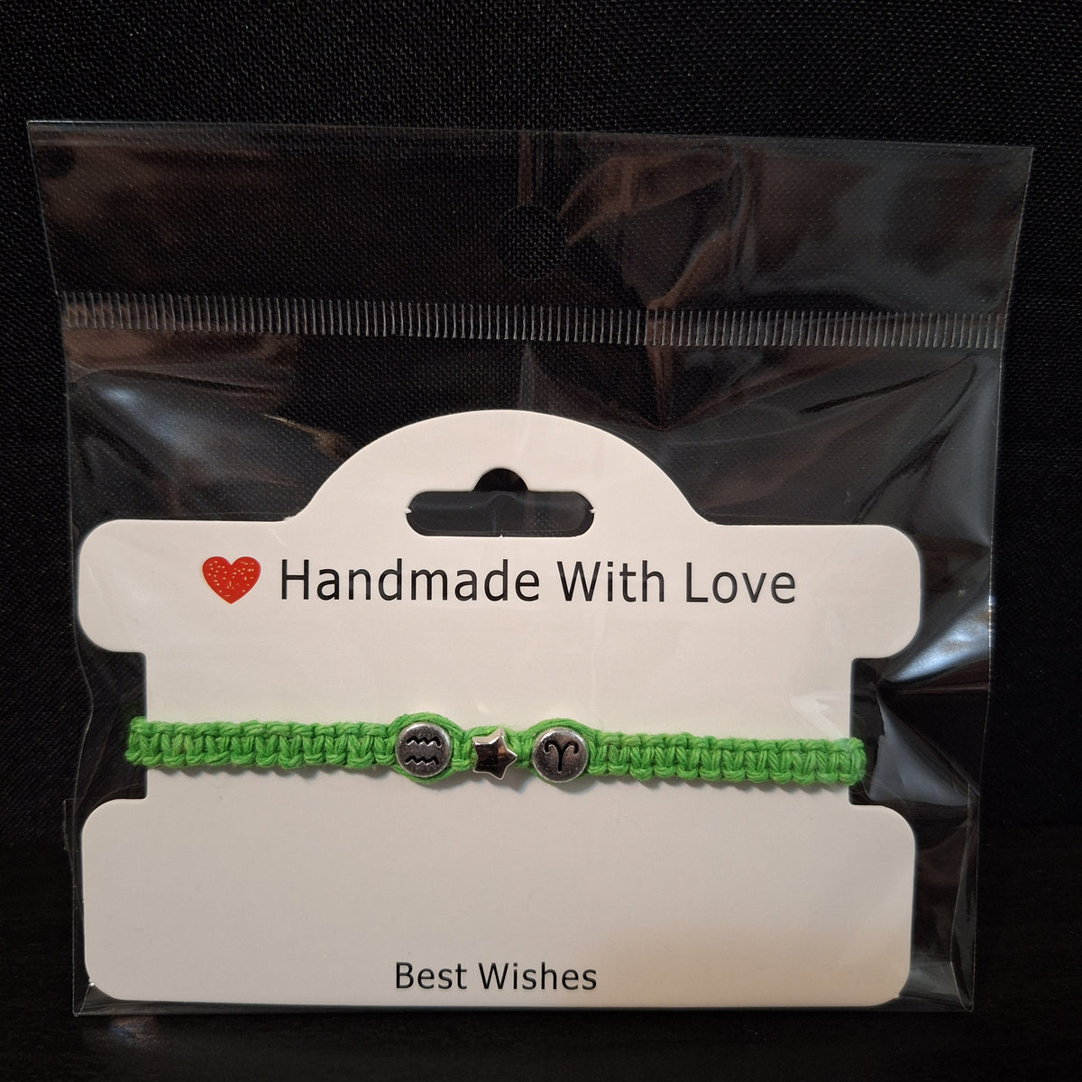 ♒️🖤♈️ Aquarius Aries Zodiac Love Lucky Bracelet