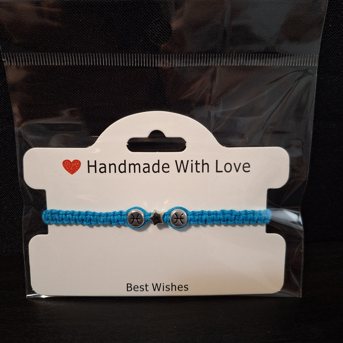 ♓️🖤♓️ Pisces Pisces Zodiac Love Lucky Bracelet