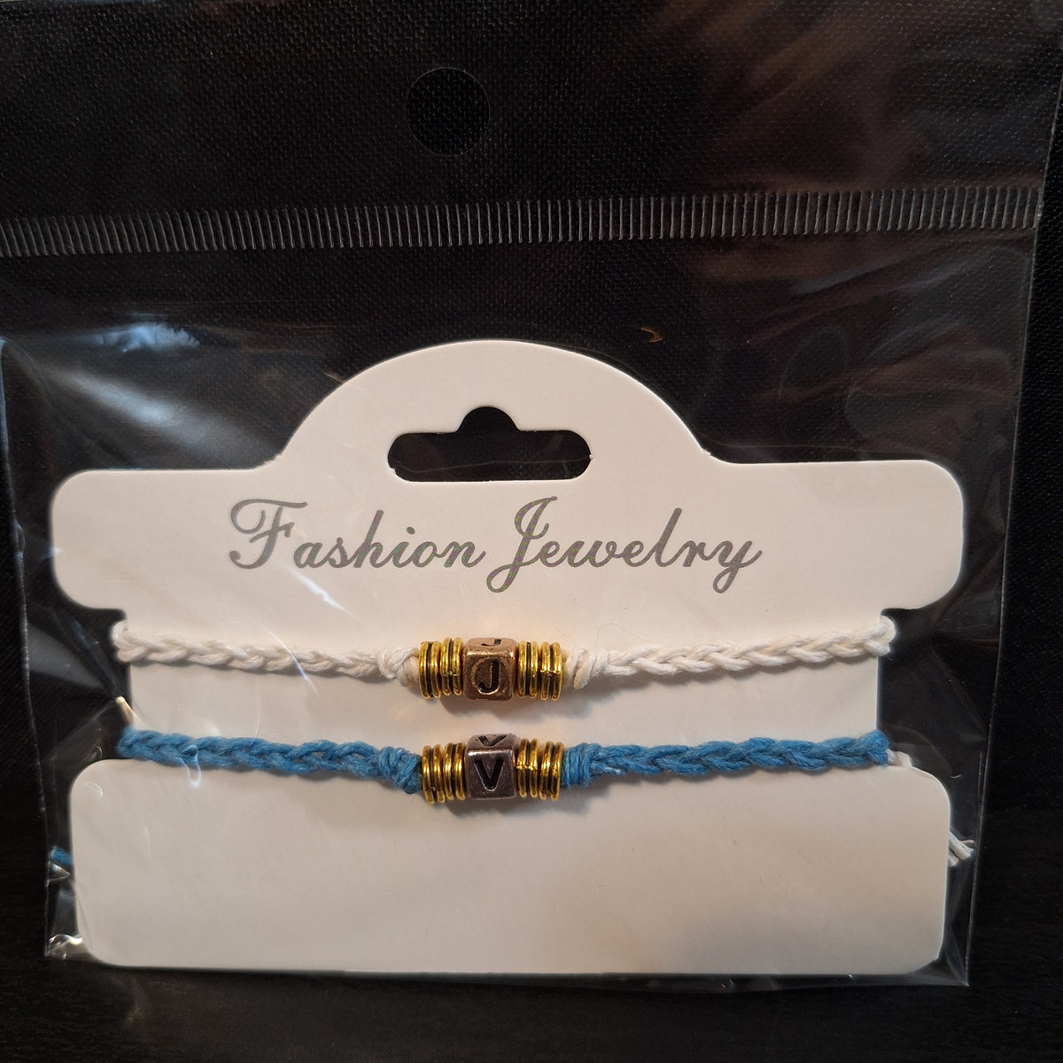 Initial Love Lucky Bracelet (J & V)